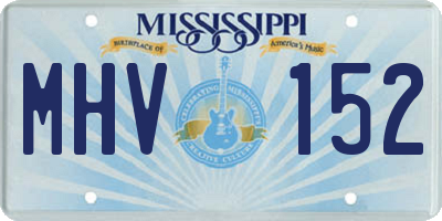 MS license plate MHV152