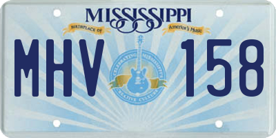 MS license plate MHV158