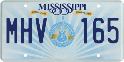 MS license plate MHV165