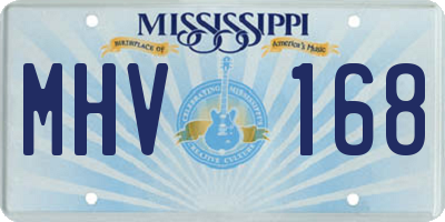 MS license plate MHV168