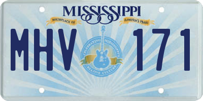 MS license plate MHV171