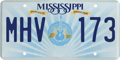 MS license plate MHV173