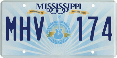 MS license plate MHV174