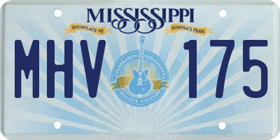 MS license plate MHV175
