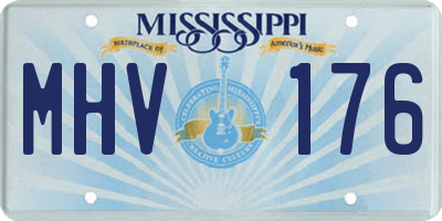MS license plate MHV176