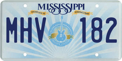 MS license plate MHV182