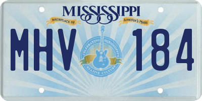 MS license plate MHV184
