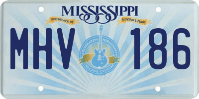 MS license plate MHV186