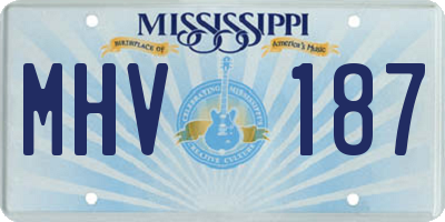 MS license plate MHV187