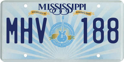 MS license plate MHV188