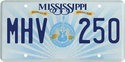 MS license plate MHV250