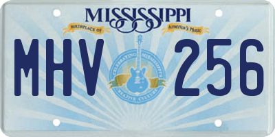 MS license plate MHV256