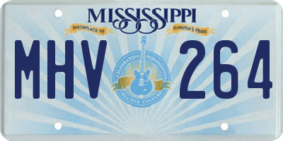 MS license plate MHV264