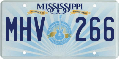 MS license plate MHV266