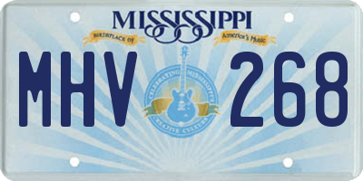 MS license plate MHV268