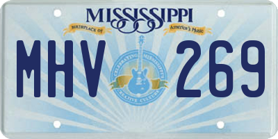 MS license plate MHV269