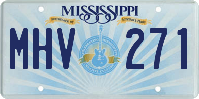 MS license plate MHV271