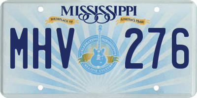 MS license plate MHV276