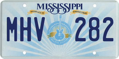 MS license plate MHV282