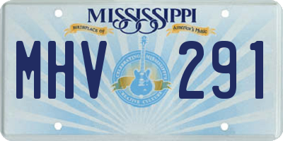 MS license plate MHV291