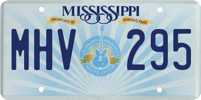 MS license plate MHV295