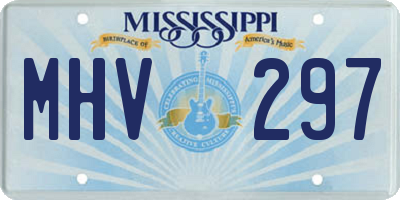 MS license plate MHV297