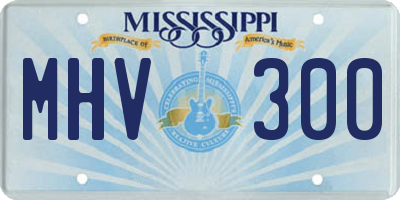 MS license plate MHV300