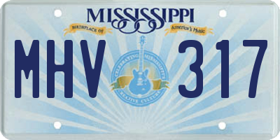 MS license plate MHV317