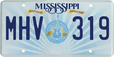 MS license plate MHV319