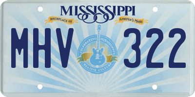 MS license plate MHV322