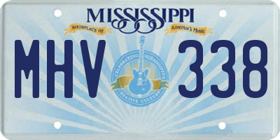 MS license plate MHV338
