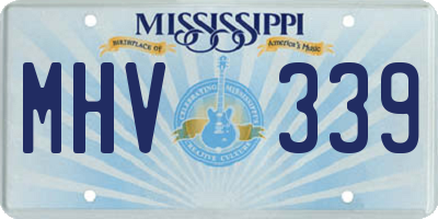 MS license plate MHV339