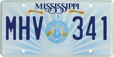MS license plate MHV341