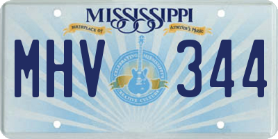 MS license plate MHV344