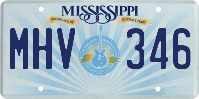 MS license plate MHV346