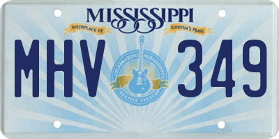 MS license plate MHV349