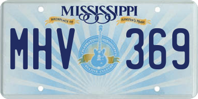MS license plate MHV369