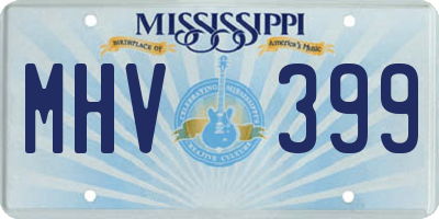 MS license plate MHV399