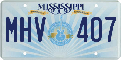 MS license plate MHV407