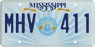 MS license plate MHV411