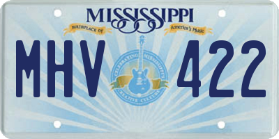 MS license plate MHV422