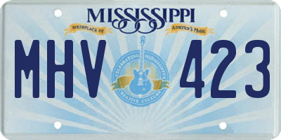 MS license plate MHV423