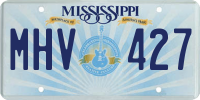 MS license plate MHV427