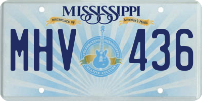 MS license plate MHV436