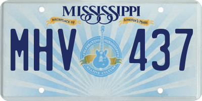 MS license plate MHV437