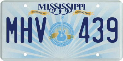 MS license plate MHV439