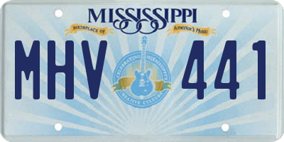 MS license plate MHV441