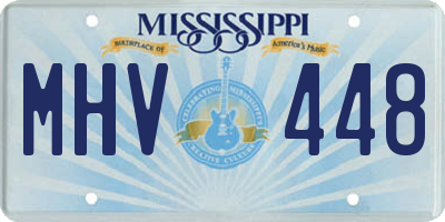 MS license plate MHV448