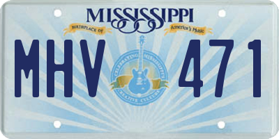 MS license plate MHV471