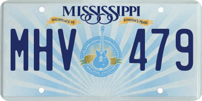 MS license plate MHV479